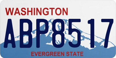 WA license plate ABP8517