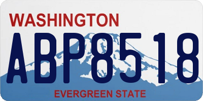 WA license plate ABP8518