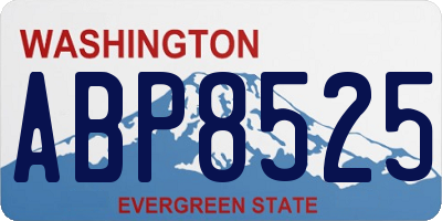 WA license plate ABP8525