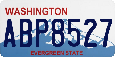 WA license plate ABP8527