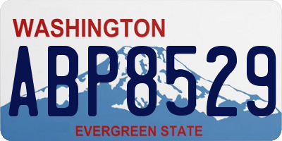 WA license plate ABP8529