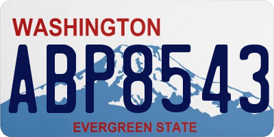 WA license plate ABP8543