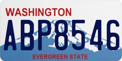 WA license plate ABP8546