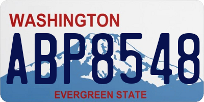 WA license plate ABP8548