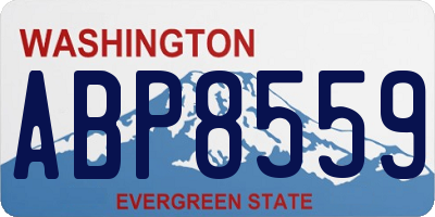 WA license plate ABP8559