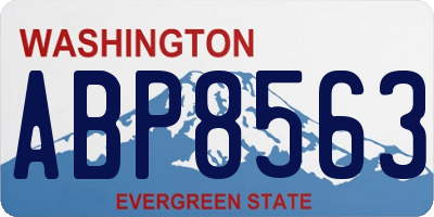 WA license plate ABP8563