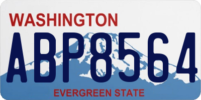 WA license plate ABP8564