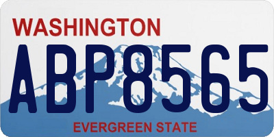 WA license plate ABP8565
