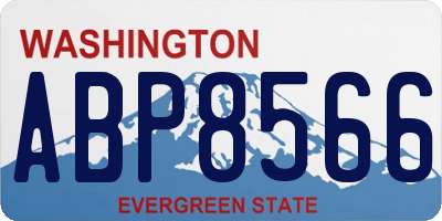 WA license plate ABP8566