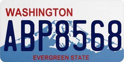 WA license plate ABP8568