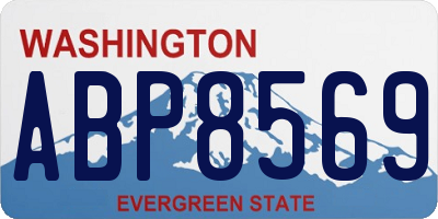 WA license plate ABP8569