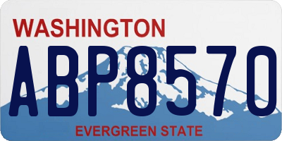 WA license plate ABP8570