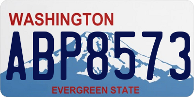 WA license plate ABP8573