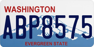 WA license plate ABP8575