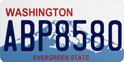 WA license plate ABP8580
