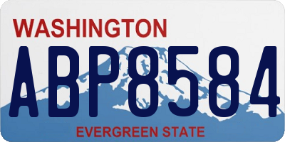 WA license plate ABP8584