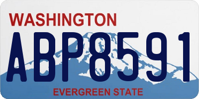 WA license plate ABP8591