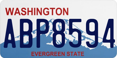 WA license plate ABP8594