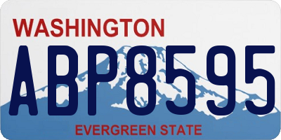 WA license plate ABP8595