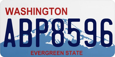 WA license plate ABP8596