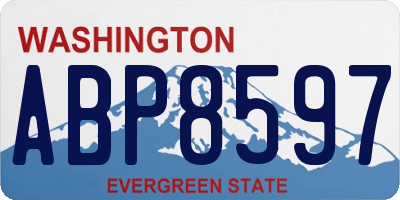 WA license plate ABP8597