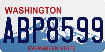 WA license plate ABP8599