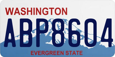 WA license plate ABP8604