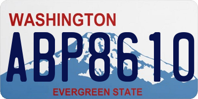 WA license plate ABP8610