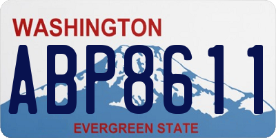 WA license plate ABP8611