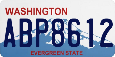 WA license plate ABP8612