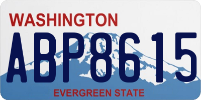 WA license plate ABP8615