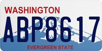 WA license plate ABP8617