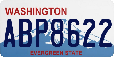 WA license plate ABP8622