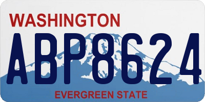 WA license plate ABP8624