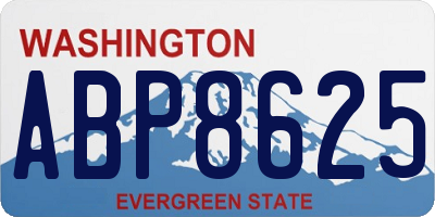WA license plate ABP8625