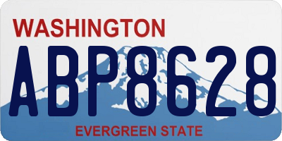 WA license plate ABP8628