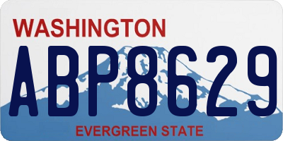 WA license plate ABP8629