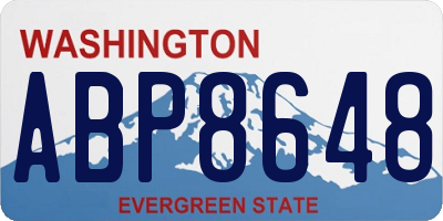 WA license plate ABP8648