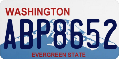 WA license plate ABP8652