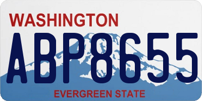 WA license plate ABP8655