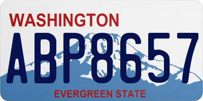WA license plate ABP8657