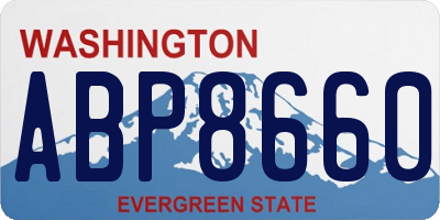 WA license plate ABP8660