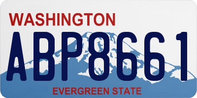 WA license plate ABP8661