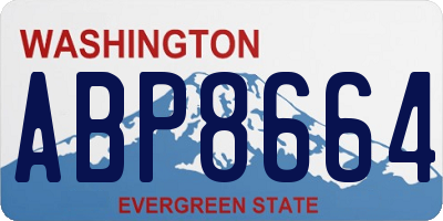 WA license plate ABP8664
