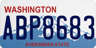 WA license plate ABP8683