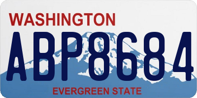 WA license plate ABP8684