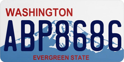 WA license plate ABP8686
