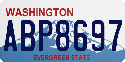 WA license plate ABP8697