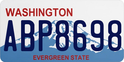WA license plate ABP8698