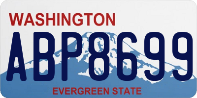 WA license plate ABP8699